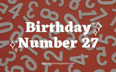 Birthday Number 27 or Gift Number 27